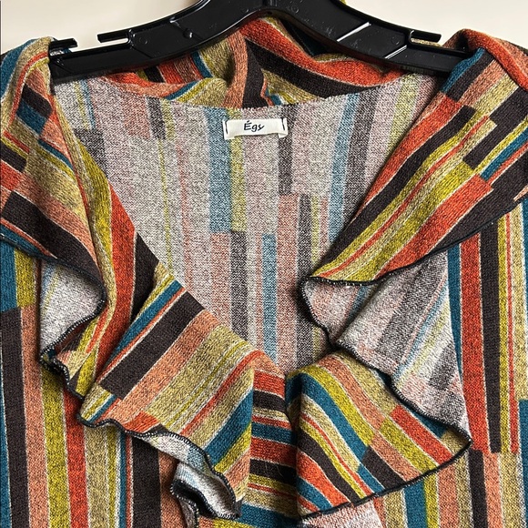 Colorful Striped Ruffle Dress 3X - Picture 1 of 5